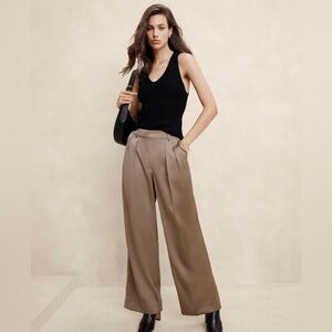 Banana Republic Mocha Wide-Leg Pants